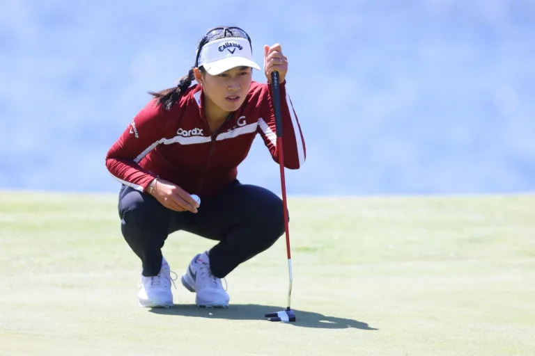 Jeeno Thitikul tees off at the Mizuho Americas Open