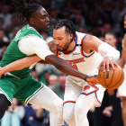 Warriors score in action during NBA playoffs