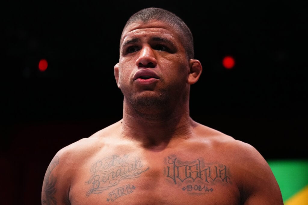 Gilbert Burns competing in the UFC Octagon