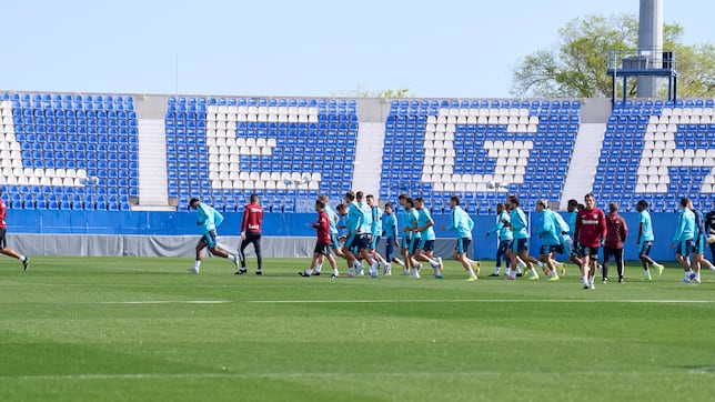 Celebración del Leganés tras marcar un gol clave en el partido contra el RCD Espanyol en Butarque
