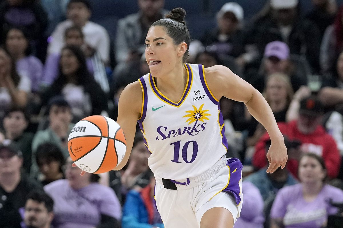 Cameron Brink in action for the Los Angeles Sparks during her rookie WNBA season