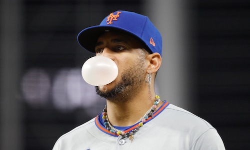 Brett Baty in action for the New York Mets during a game