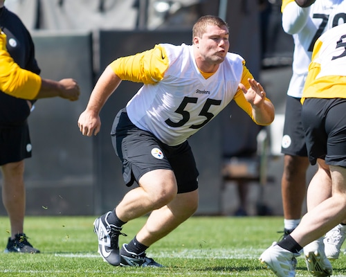 Trey Sermon at Pittsburgh Steelers rookie camp