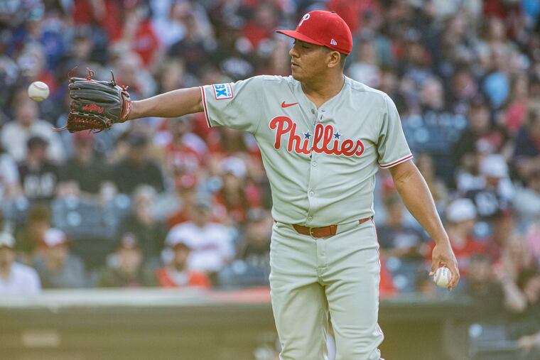 Ranger Suárez pitching against the Guardians in May 2025