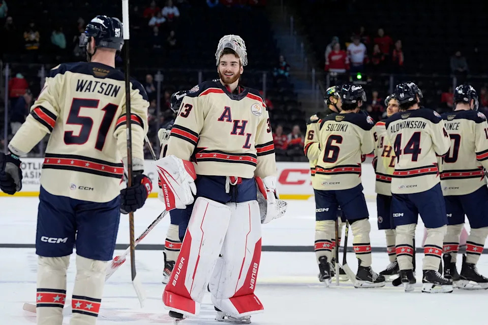 AHL Playoffs action on the ice