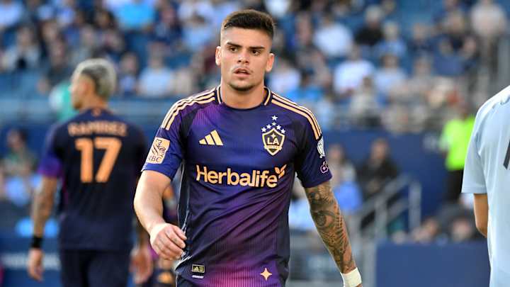 Action during the LA Galaxy - New York RB match at Sports Illustrated Stadium