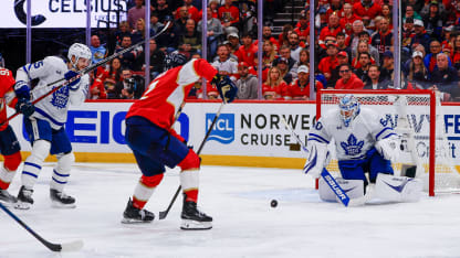 A heated moment in the Maple Leafs vs Panthers playoff clash