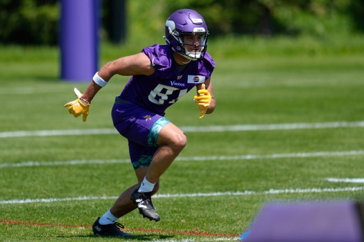Montigo Moss participates in Minnesota Vikings rookie minicamp