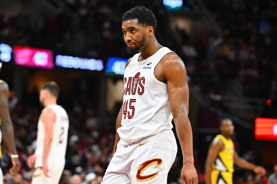 Jaylon Tyson in action for the Cleveland Cavaliers during the NBA Playoffs
