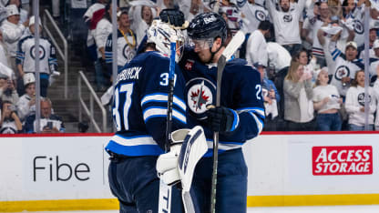 Jets vs Stars NHL playoffs action