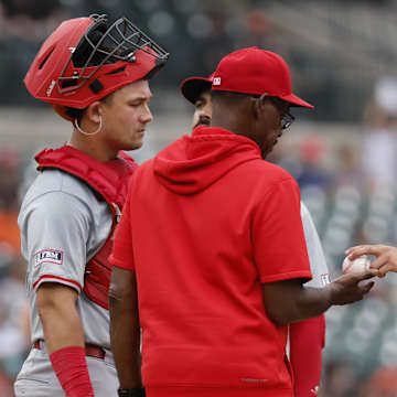 Kenley Jansen pitching for the Los Angeles Angels