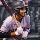 Jordan Lawlar fields a ground ball during a Diamondbacks game