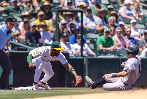 Anthony Volpe making a play for the Yankees