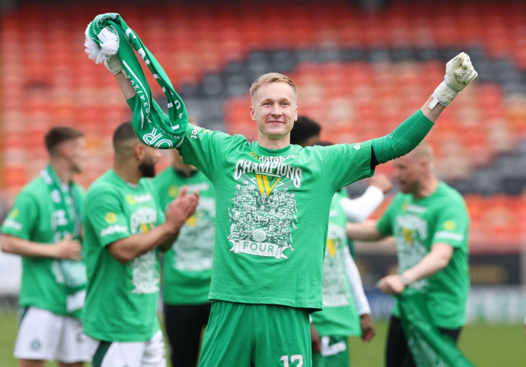 Celtic's goalkeepers during training session
