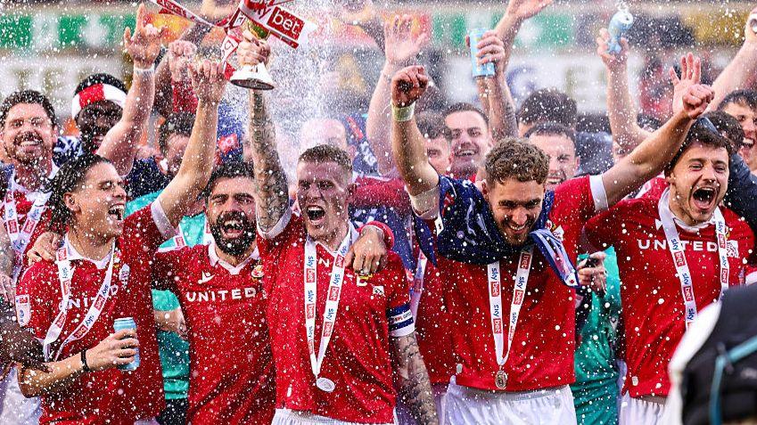 Ryan Reynolds at Wrexham AFC stadium event