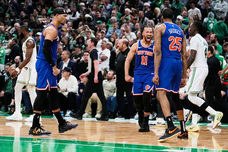 Fans celebrate after the Knicks last championship win at Madison Square Garden