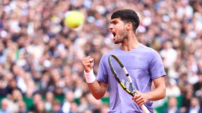 Carlos Alcaraz celebrates his win in Rome, adding another achievement to his Masters 1000 career.