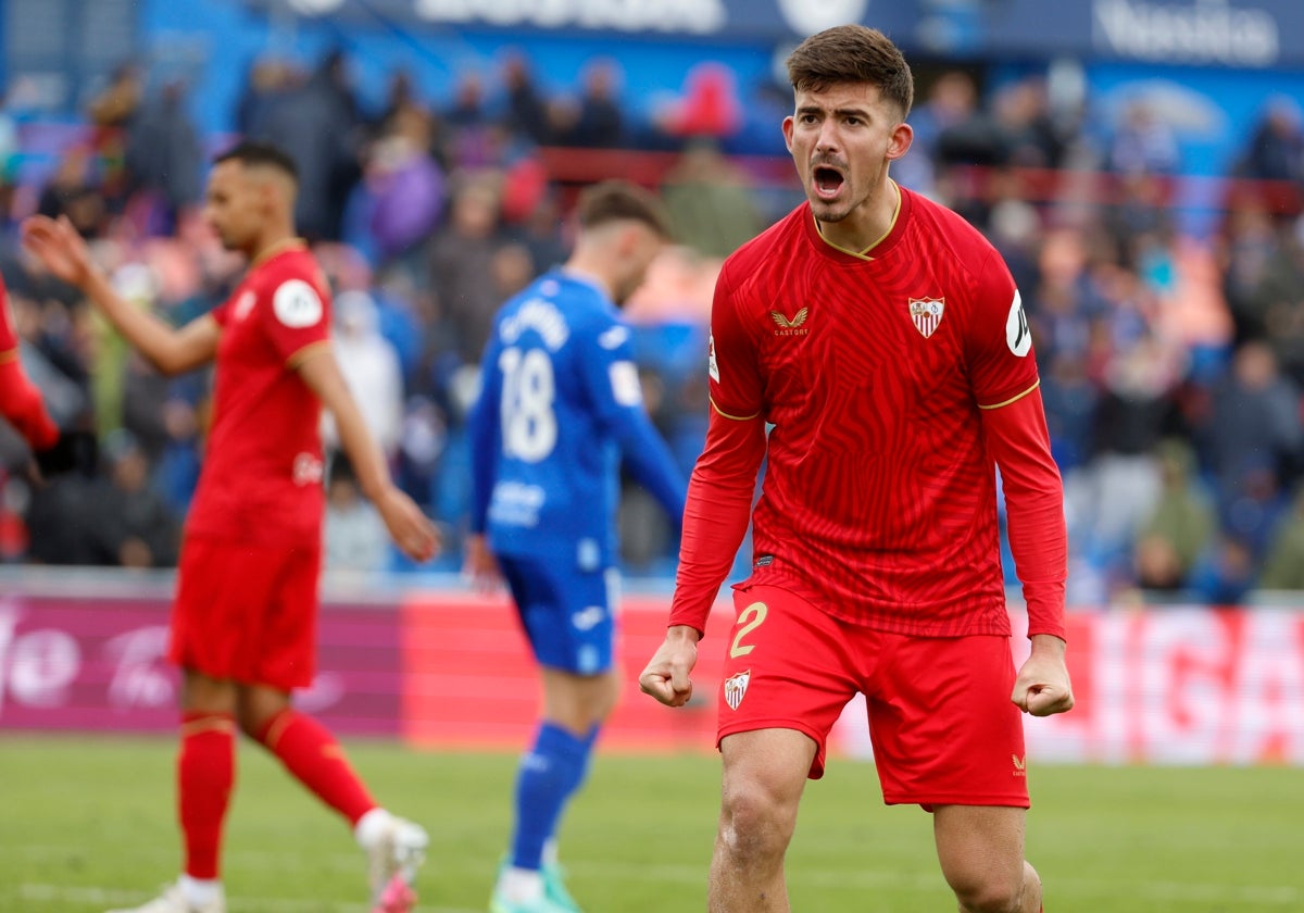 Celebración en el estadio durante el Sevilla vs Las Palmas