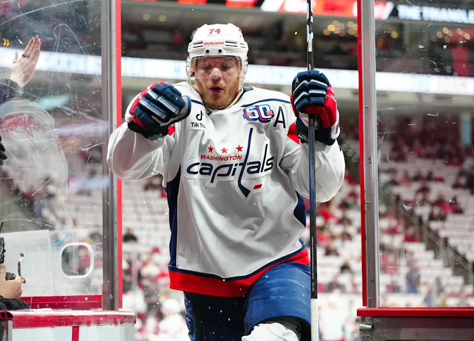 Intense action from the Capitals vs Hurricanes playoff series