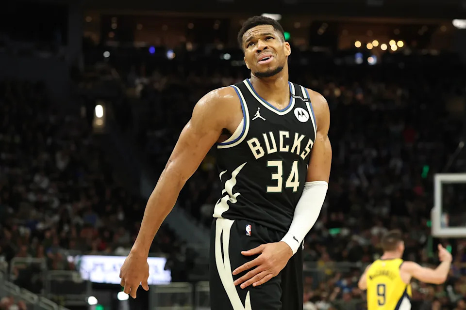Giannis Antetokounmpo maintains focus during a Bucks game