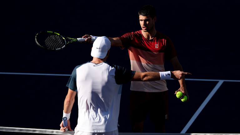 Carlos Alcaraz celebrates a key victory at the ATP Rome 2025