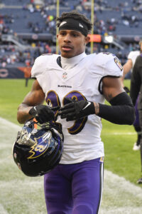 Ar'Darius Washington on a Ravens sideline, reflecting on recent injury