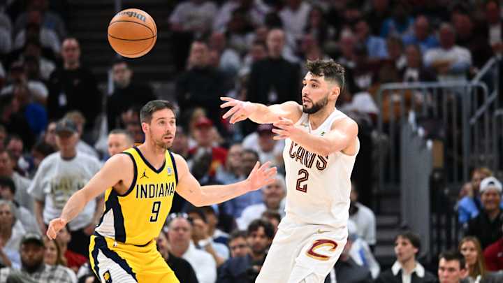 Ty Jerome celebrates a key moment in the Cavaliers' 2024-25 season