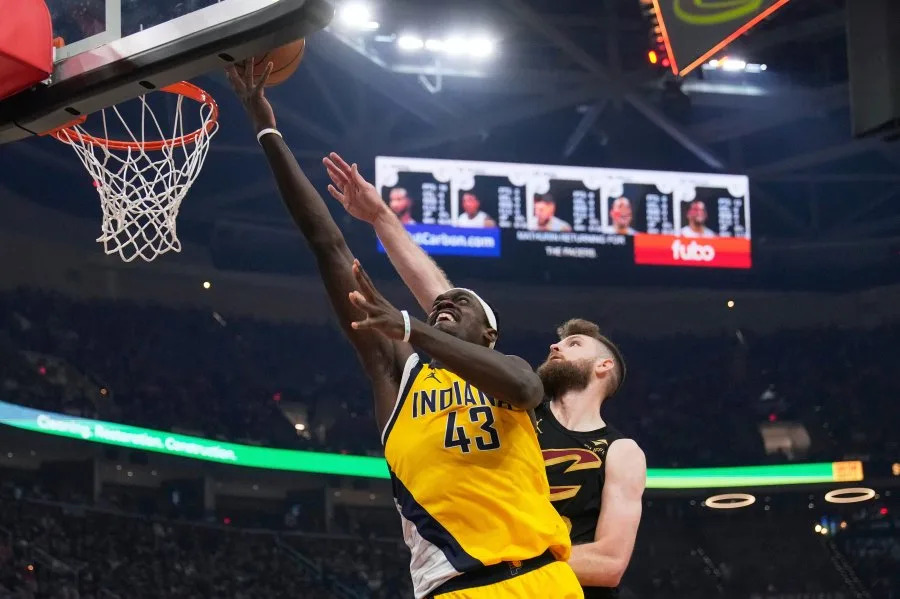 Siakam in action during the NBA playoffs