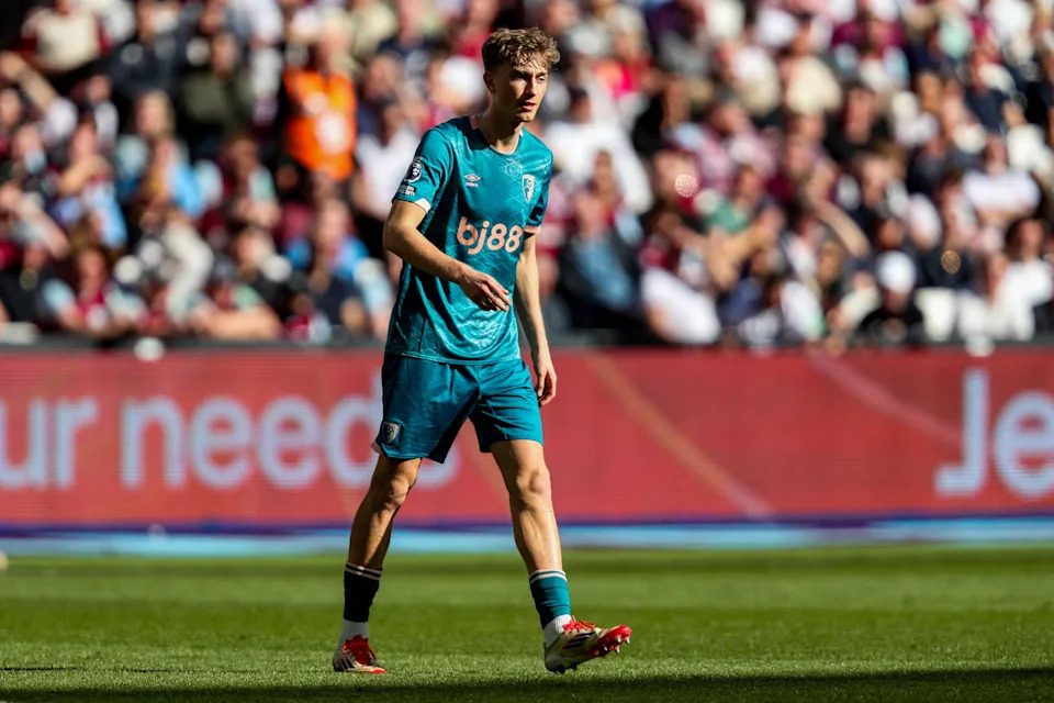 Dean Huijsen celebrating after a match, drawing attention from top European clubs
