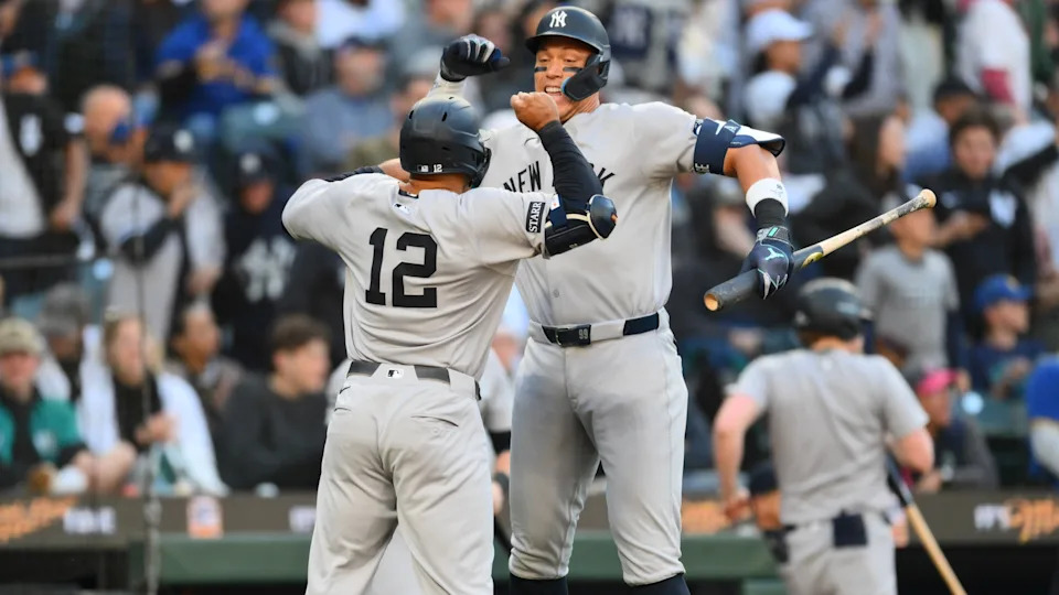 Oswaldo Cabrera scoring for the Yankees before his injury