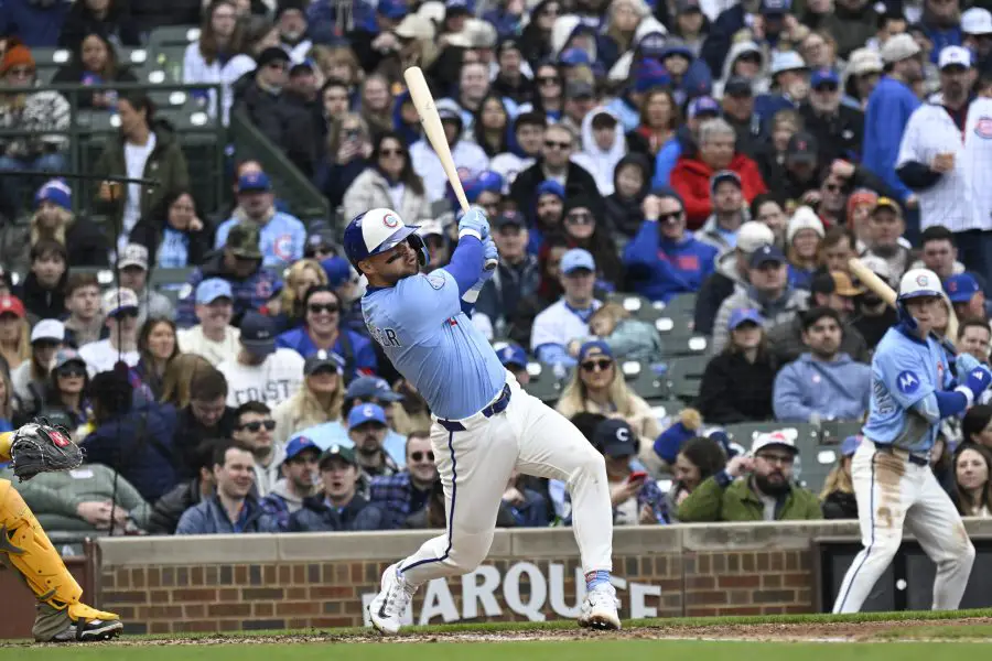 Nico Hoerner in action for the Chicago Cubs at Wrigley Field, helping to lead the team in 2025.