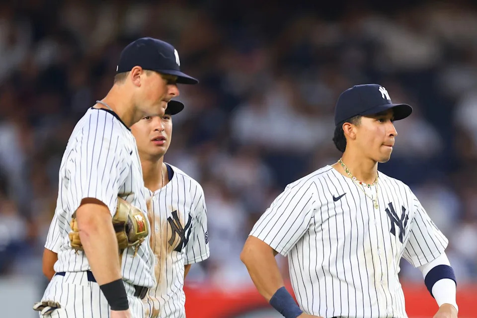 DJ LeMahieu suited up for the Yankees during a game in 2025
