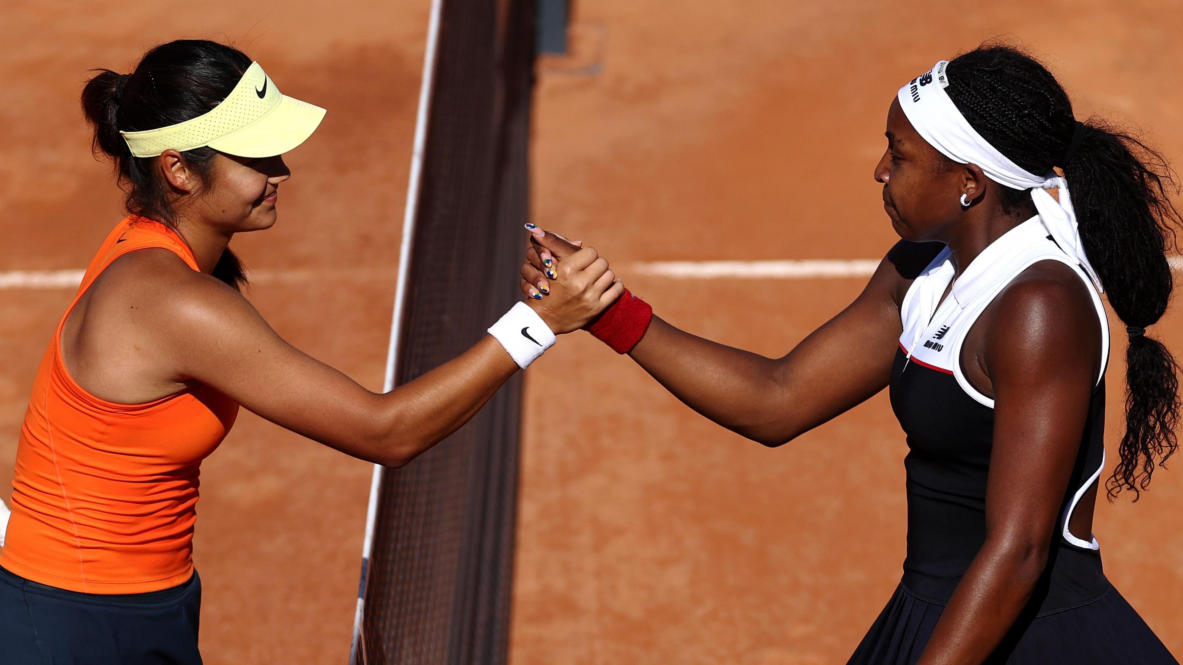 Coco Gauff in action during the Rome tennis Italian Open 2025