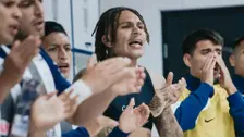 Jugadores del Barcelona SC disputando el partido de Copa Libertadores