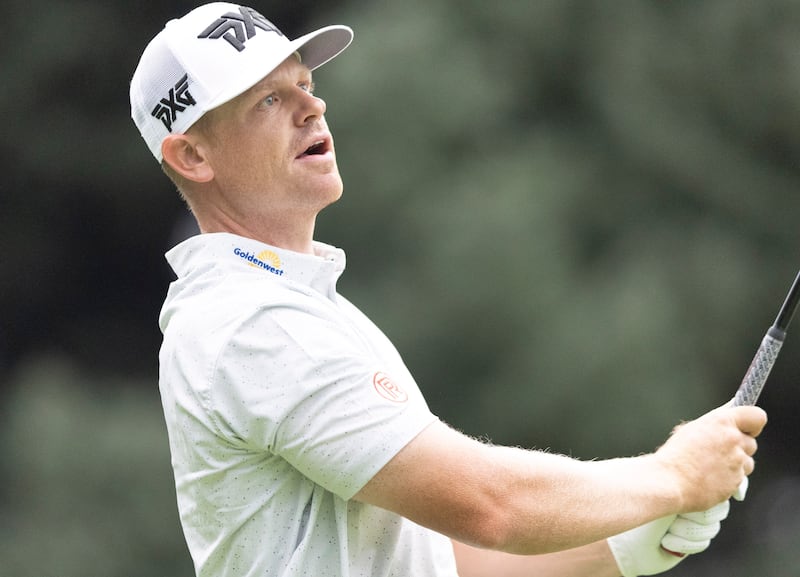 Ryan Gerard focused during a round at the PGA Championship