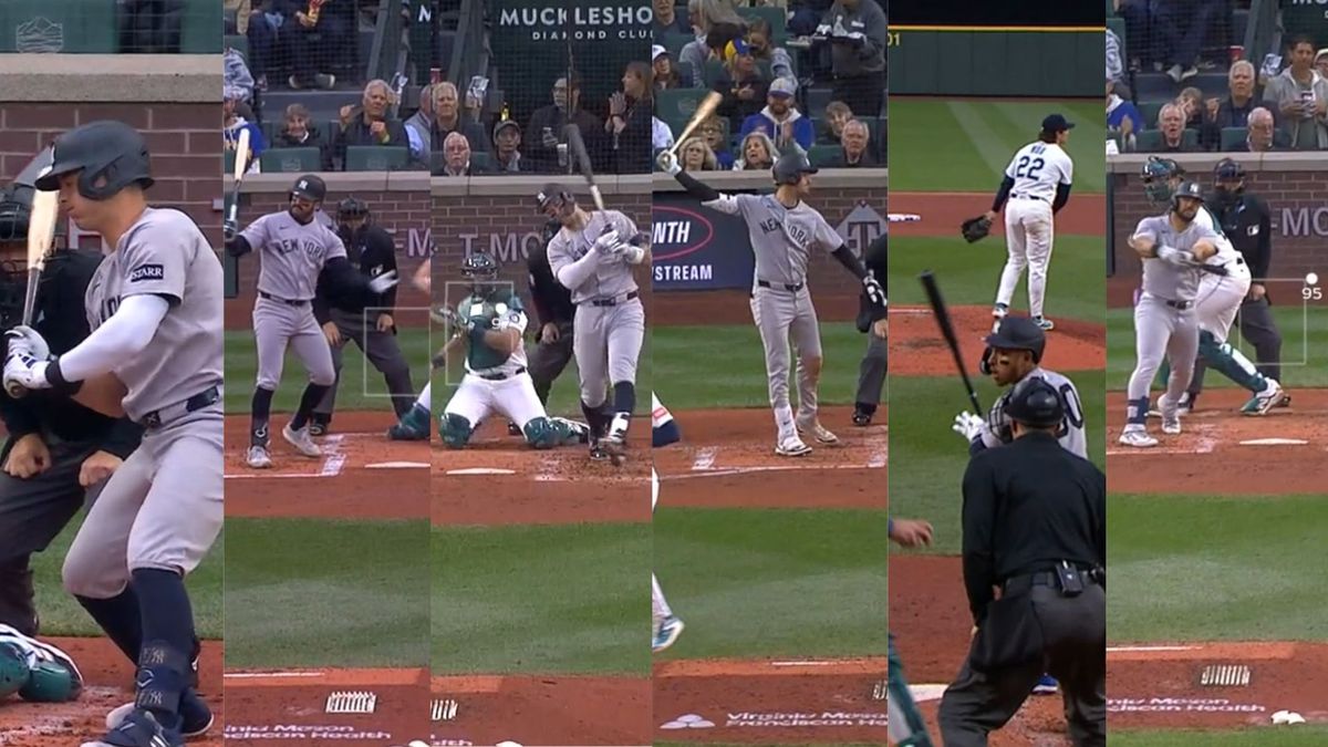 Bryan Woo pitching for the Seattle Mariners against the Yankees
