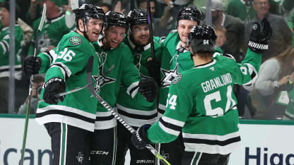 Dallas Stars skating in NHL playoff game, showcasing stars game energy