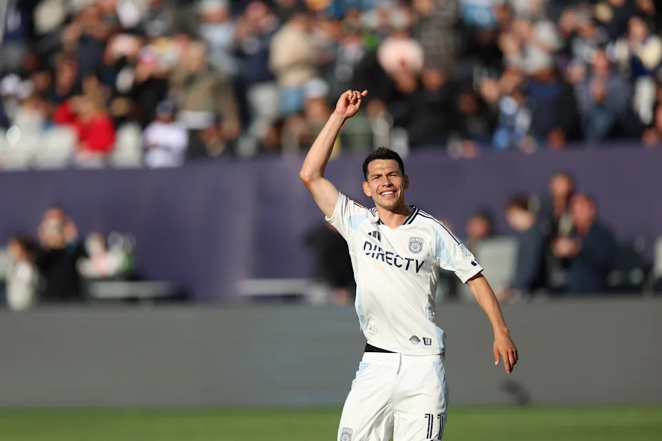 Chucky Lozano celebrates an sdfc goal at Snapdragon Stadium