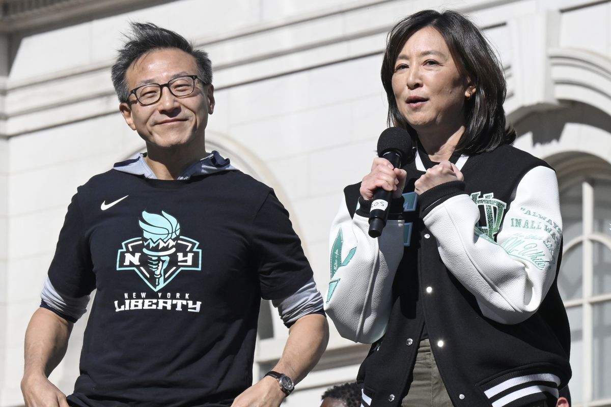 Clara Wu Tsai at an event celebrating sports leadership