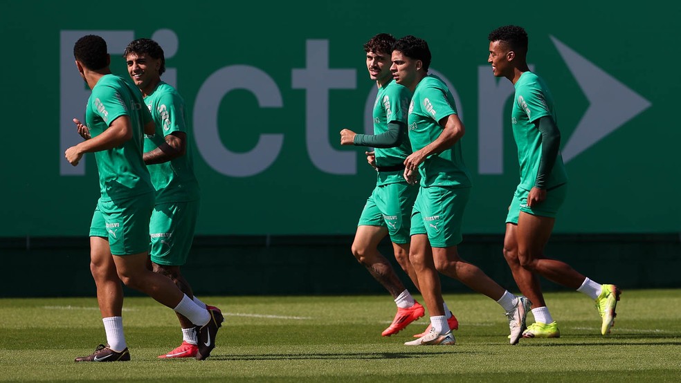 Treino do Palmeiras antes de partida decisiva na Libertadores.