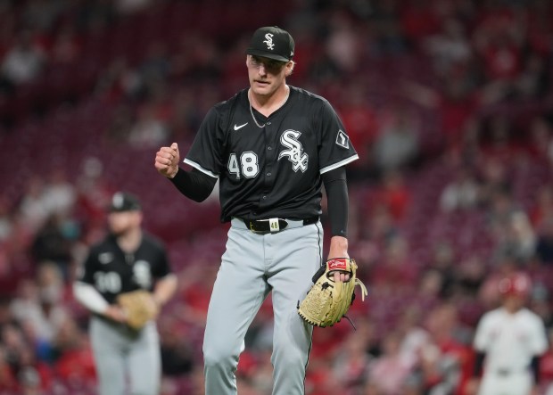 Miguel Vargas celebrates his clutch home run for the Chicago White Sox