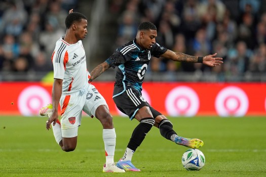 MLS soccer match action with Minnesota United