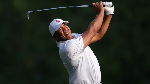 Jhonattan Vegas leading the PGA Championship
