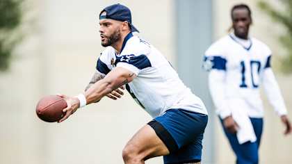 Dak Prescott in command during a Cowboys game, showcasing leadership on the field