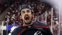 Washington Capitals vs. Hurricanes action shot during the caps game tonight