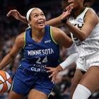 Cynthia Cooper celebrates a win during her WNBA career