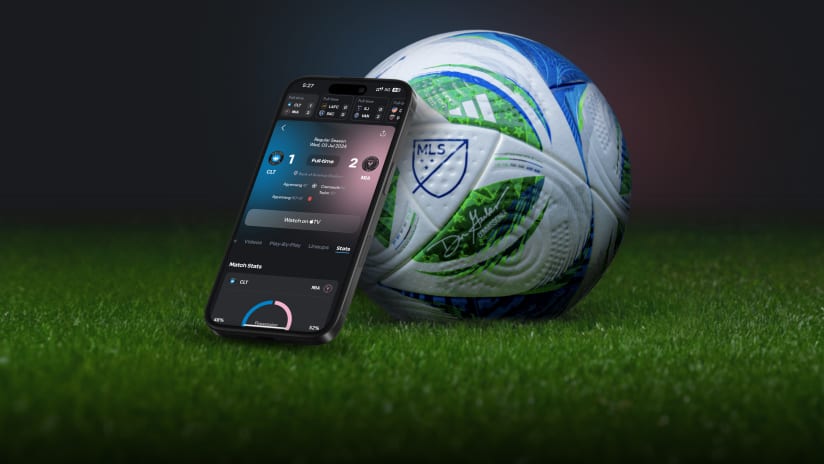 MLS scores action: Players on the field during a close match