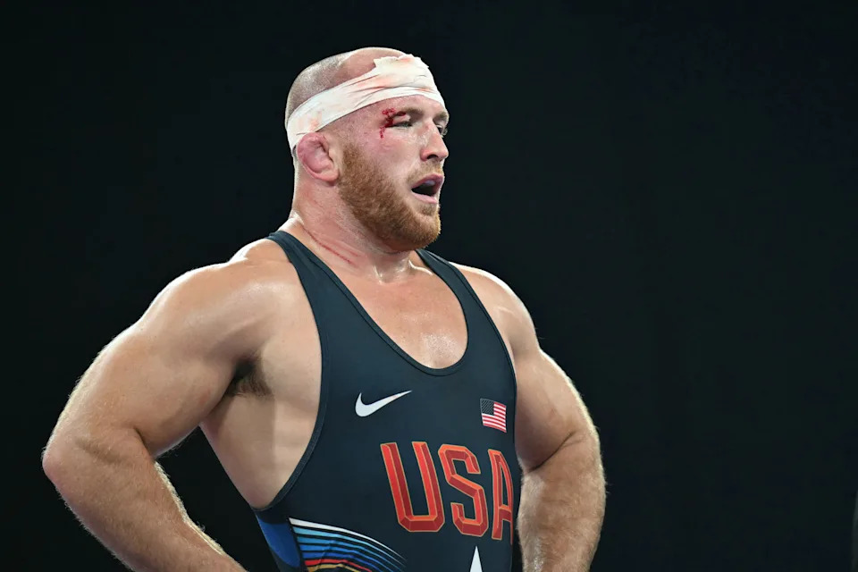Kyle Snyder wrestler during a wrestling match