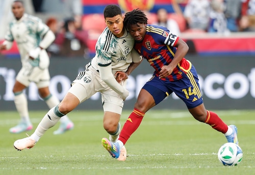 Real Salt Lake player in action during MLS match