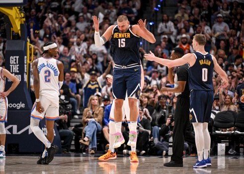 David Adelman coaching the Denver Nuggets in a crucial playoff game